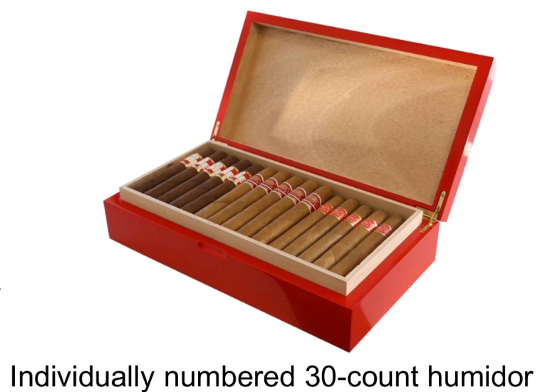 Raffle an individual numbered Humidors