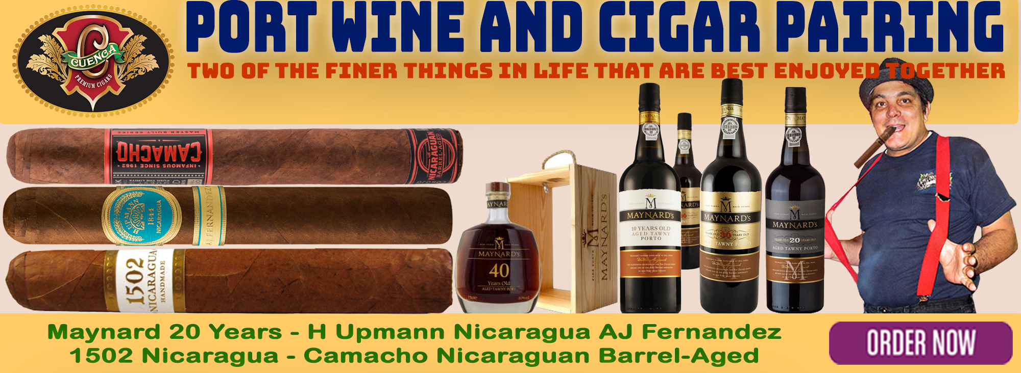 Port Wine and Cigar Pairing: Maynard 20 Years